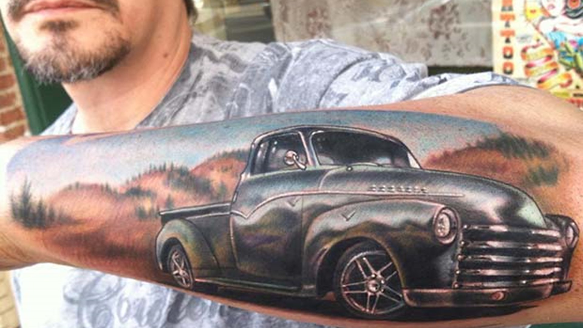 Wild Car-Themed Tattoos.